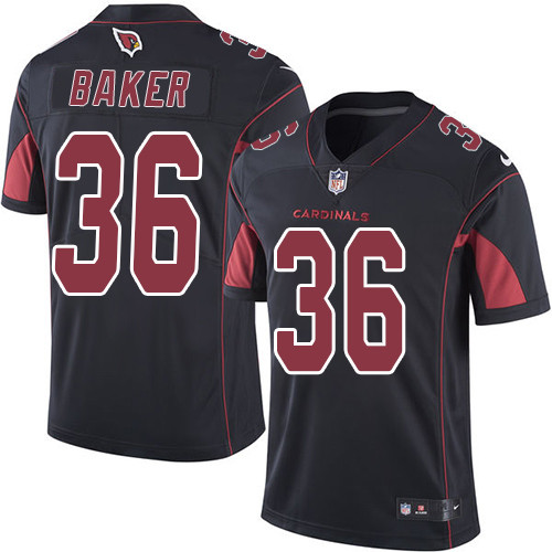 Nike Cardinals #36 Budda Baker Black Men's Stitched NFL Limited Rush Jersey